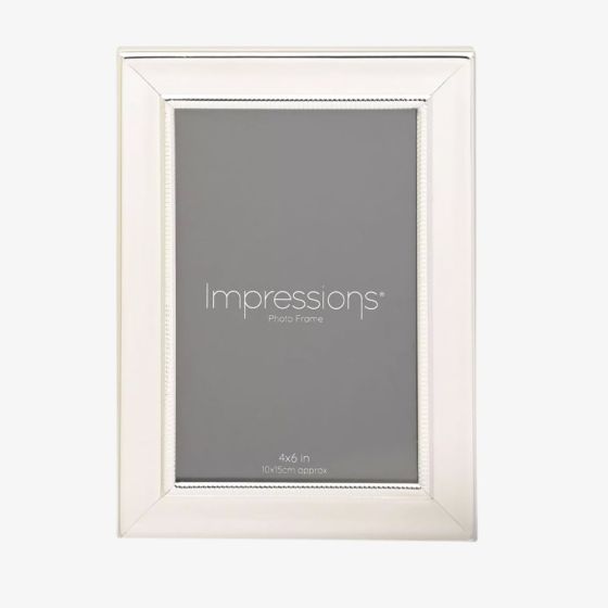 Silver Plated Single Beaded 4x6 Photo Frame FS128146