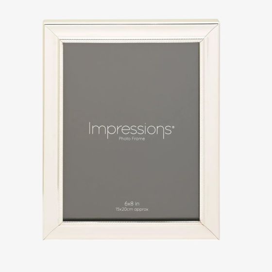 Silver Plated Single Beaded 6x8 Photo Frame FS128168