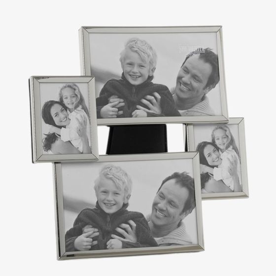 Silver Plated 4 Photo Collage Photo Frame 72004
