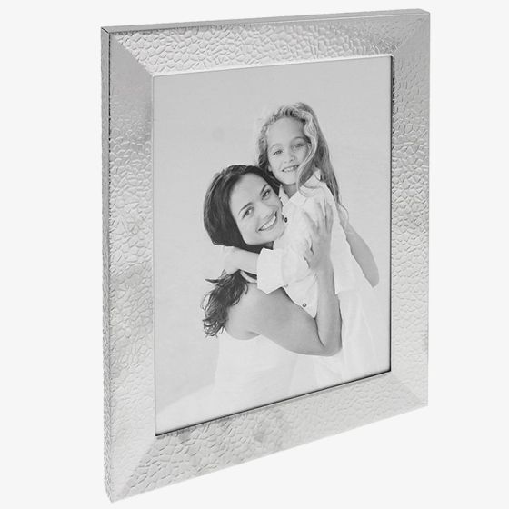 Silver Plated 8x10 Hammered Photo Frame 357042