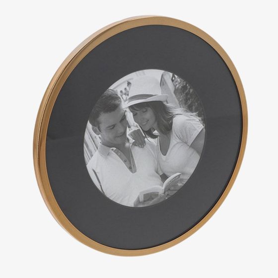 Gold Curve Round 4X4 Photo Frame 353753