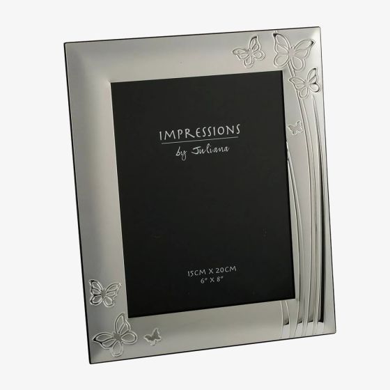 Impressions Silver Plated Butterfly 6x8 Inch Photo Frame FS100468