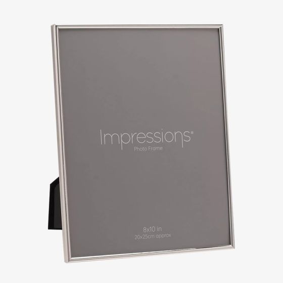 Impressions Silver Plated Thin Oblong 8x10 Inch Photo Frame 8159
