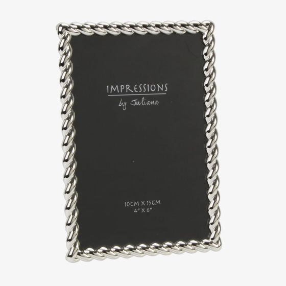 Impressions Silver Plated Twist 6x4 Inch Photo Frame FS15046