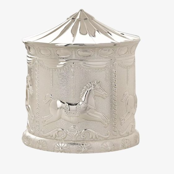 Bambino Silver Carousel Money Box 6296