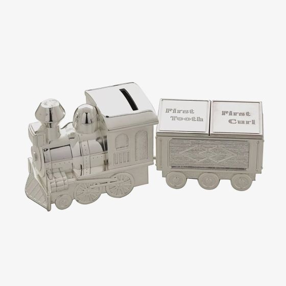 Bambino Silver First Tooth/Curl Train Money Box Accessory CG404