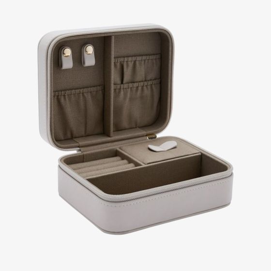 Sophia Cream Oblong Zip Up Jewellery Box SP3339