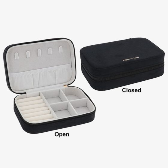 Black Oblong Velvet Jewellery Box 359982