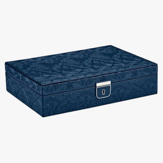WOLF X Liberty Medium Navy Jewellery Box 381117