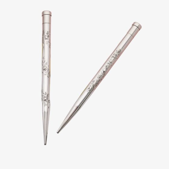 Yard O Led Mayflower Sterling Silver Rose Pattern Pencil 946505