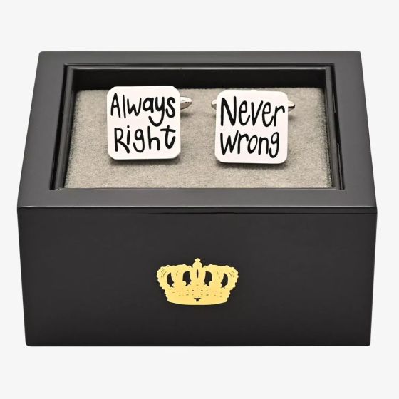 Harvey Makin Always Right Never Wrong Cufflinks HM2385