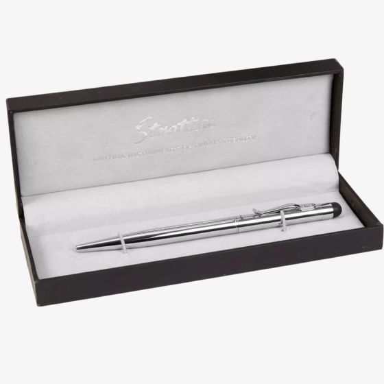 Stratton Silver Ballpoint Pen With Stylus ST1198