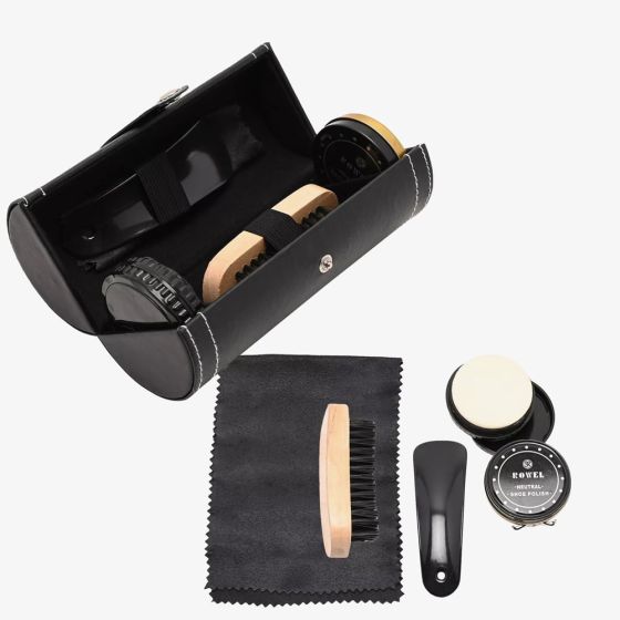 Mad Man Black Shoe Shine Kit Gift Set HM2189