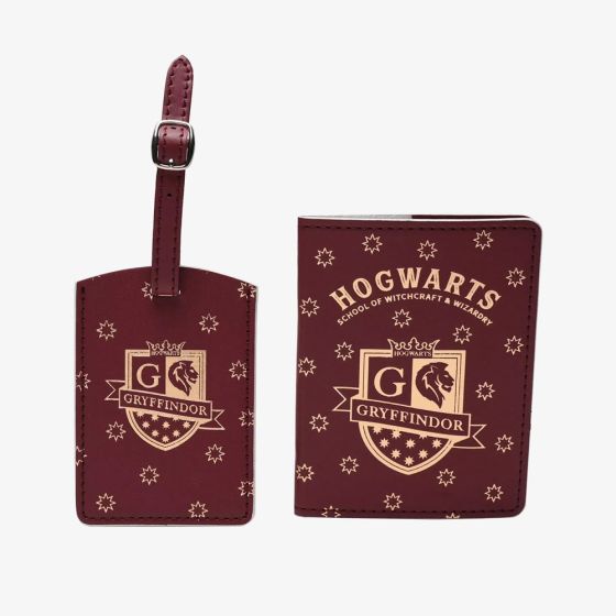 Harry Potter Gryffindor Passport And Luggage Tag Accessory Set WB274