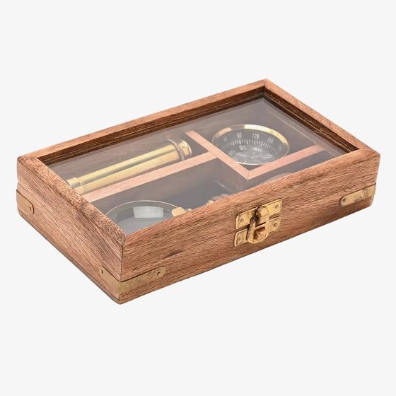 Harvey Makin Magnifying Glass Telescope And Compass Gift Set HM2435