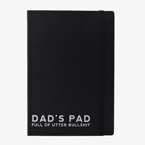 Dads Pad Black Faux Leather Notebook WD112