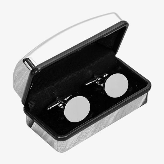 Harvey Makin Oval Cufflinks In Engravable Box CL284