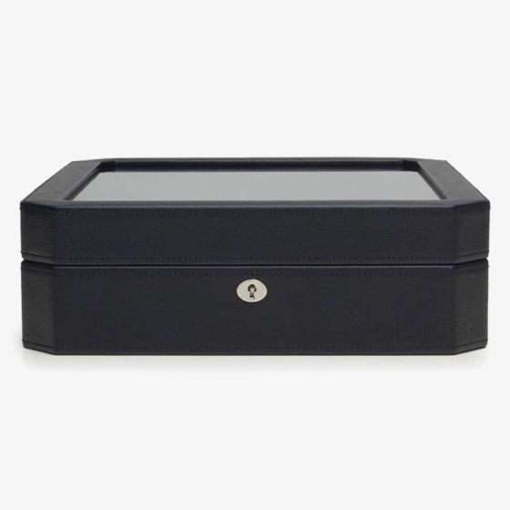 WOLF Black Windsor 15 Piece Watch Box 4585029