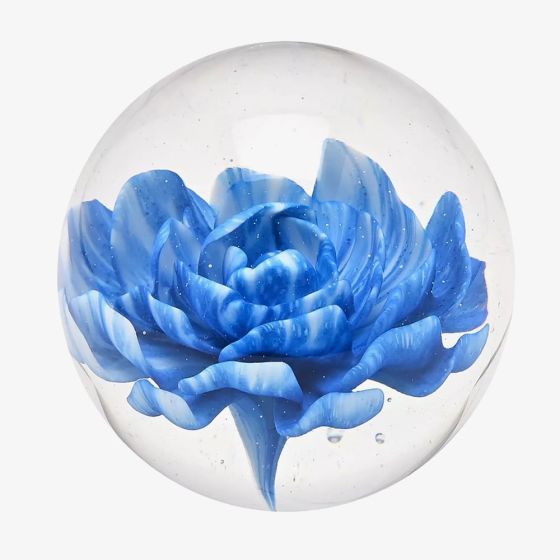 Objects D'Art Blue Flower Paper Weight Ornament 69708