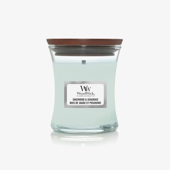 WoodWick Sagewood & Seagrass Mini Hourglass Candle 1728621E