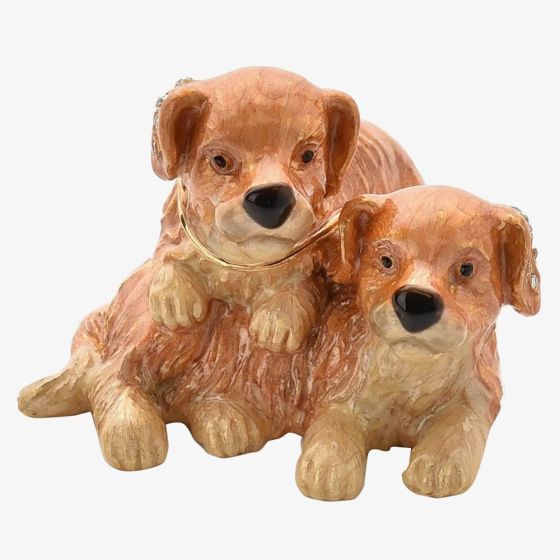 Treasured Trinkets Pair Of Puppies Trinket Box 15722