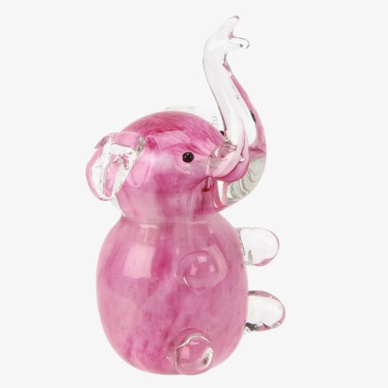 Sophia Objets D'Art Pink Elephant Glass Figurine 60508