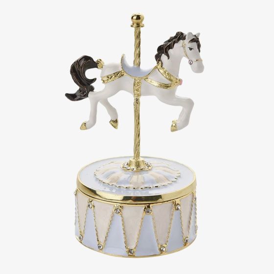 Treasured Trinkets Musical Carousel Horse Trinket Box 15765