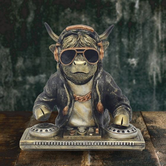 Animals With Attitude Highland Cow Dj Ornament LP60507A