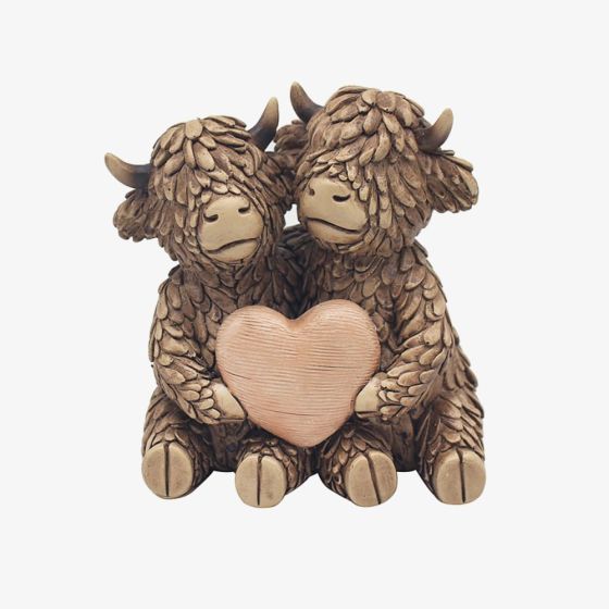 Hughie Highland Cows Love Heart Ornament LP74102A