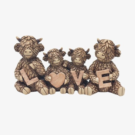 Hughie Highland Cows - Love Ornament LP74106A