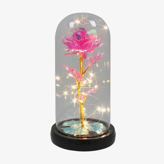 Radiant Rose LED Dome Pink Large Ornament 345686
