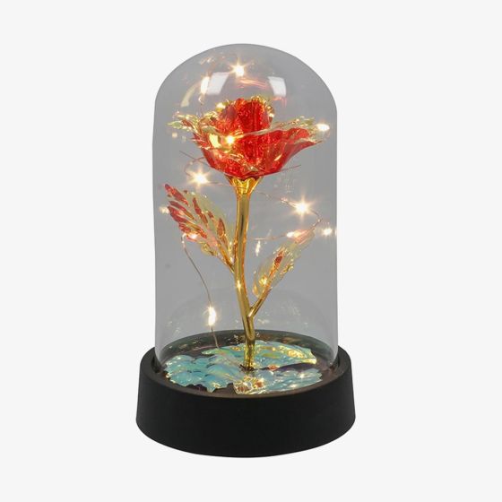 Radiant Rose LED Dome Red Ornament 345680