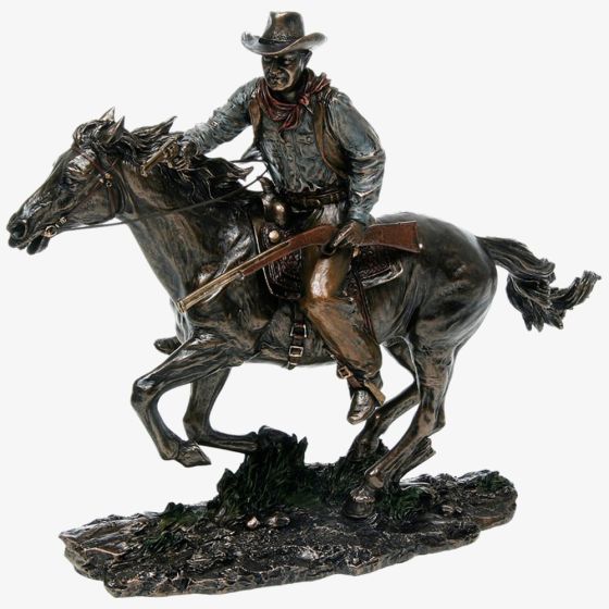 Bronze Cowboy Riding Figurine 70117