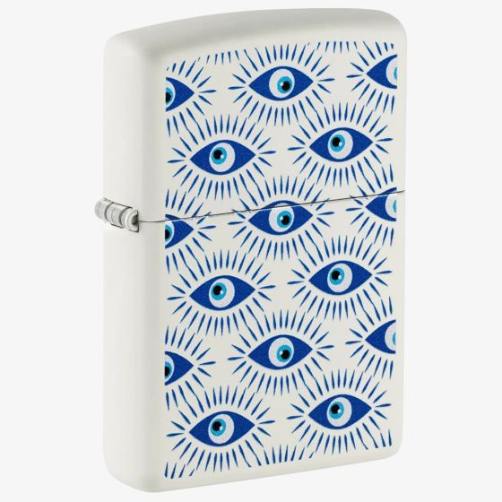 Zippo Matte White Evil Eye Lighter 46622
