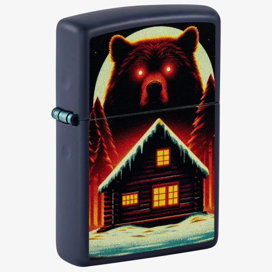 Zippo Matte Navy Cabin Design Lighter 46613