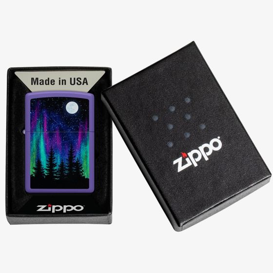 Zippo Matte Purple Northen Lights Lighter 48565