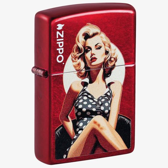 Zippo Red Vintage Pinup Design Lighter 46331
