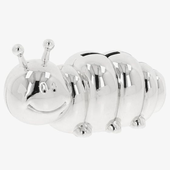 Silver Plated Caterpillar Money Box 355760