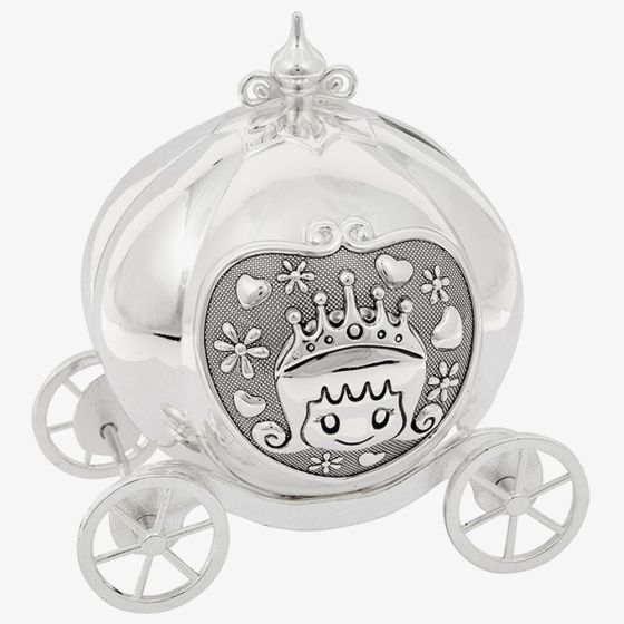 Silver Plated Pumpkin Princess Money Box 201658