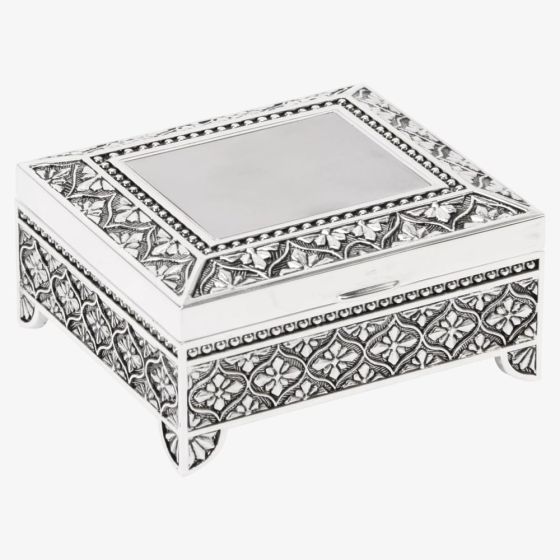 Silver Trinket Box With Feet 15287