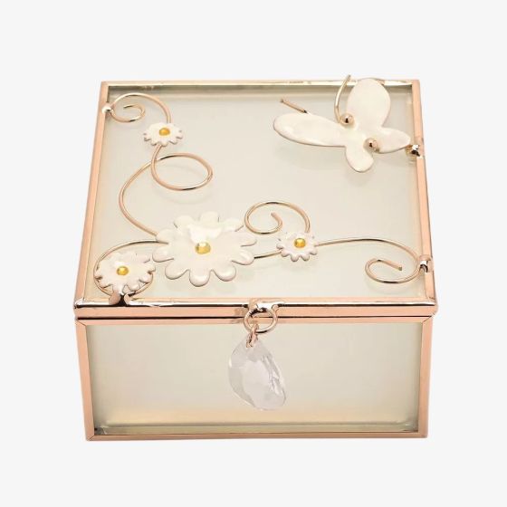 Champagne Meadow Square Trinket Box SP3494STB