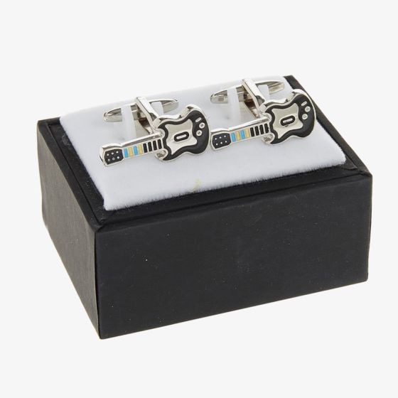 Equilibrium Silver Plated Guitar Cufflinks 54980