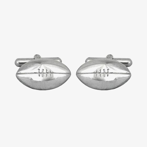 Sterling Silver Rugby Ball Cufflinks 70-1066