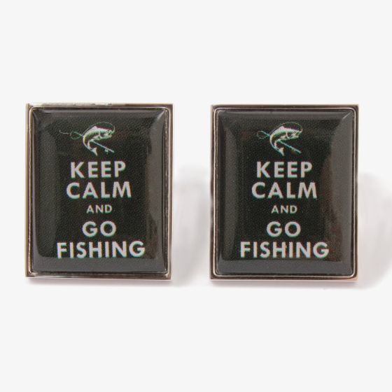 Keep Calm And Go Fishing Cufflinks 90-1546