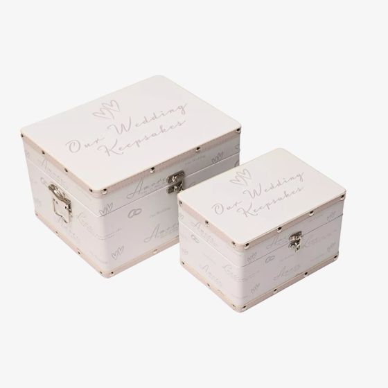 Our Wedding Keepsakes Set Of 2 Trinket Boxes 2550