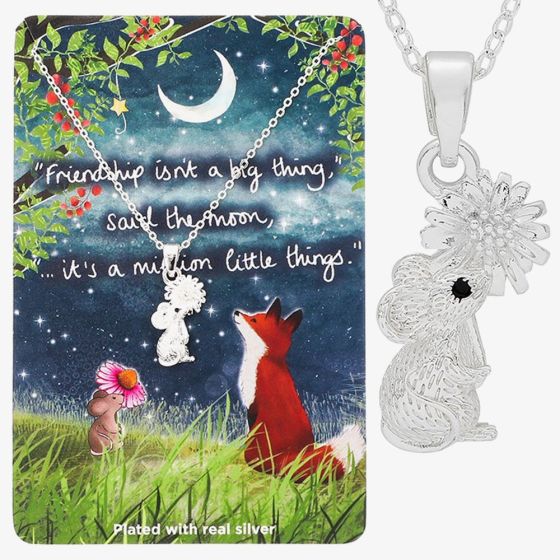Silver Plated 'Million Little Things' Mouse Pendant Necklace 364329