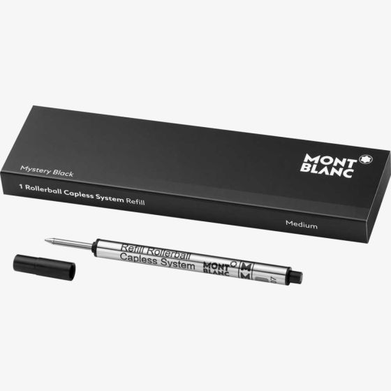 Montblanc 1x Rollerball Capless Refill- Mystery Black (Medium) 113777