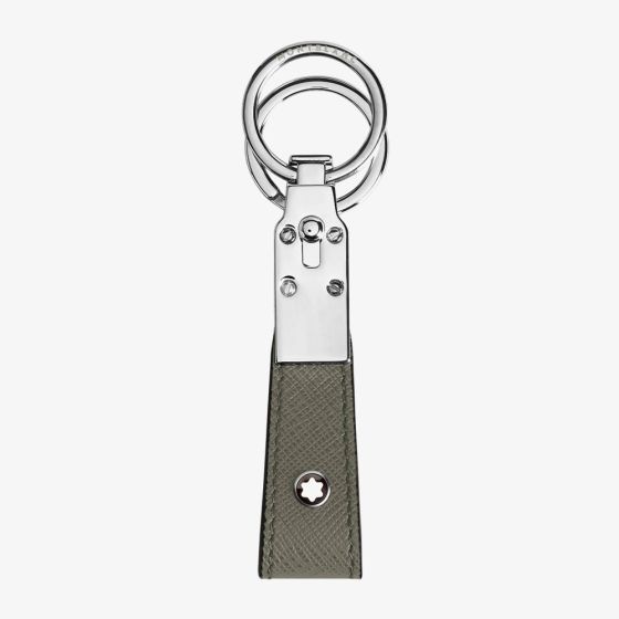 Montblanc Sartorial Grey Leather Loop Key Fob Keyring 199387