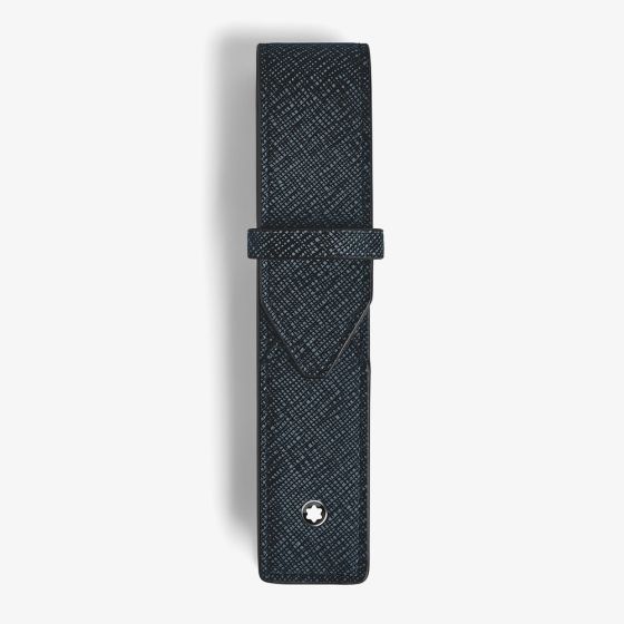 Montblanc Sartorial Tweed Blue Leather Pen Pouch 220352