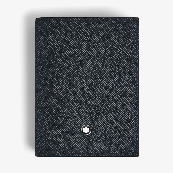 Montblanc Sartorial Tweed Blue Leather 4CC Card Holder 220391
